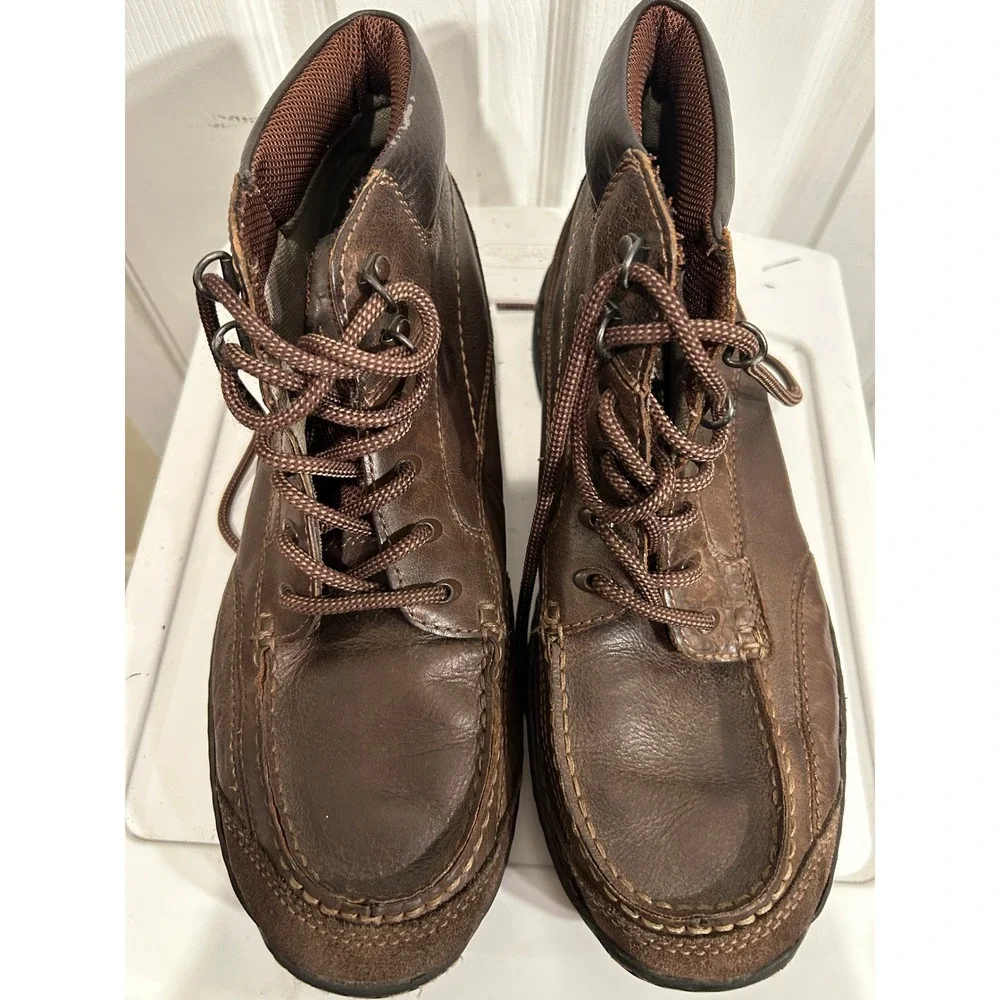 Dockers Moc Toe Boots Mens Size 10.5 Brown Leather Chukka Mid Top Shoes